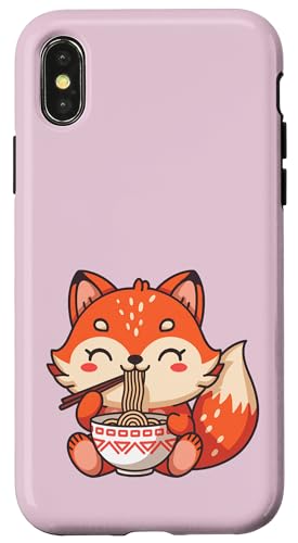 Kawaii Fox Eating Ramen Nudeln Hülle für iPhone X/XS Kawaii Fox Eating Ramen Nudeln Hülle für iPhone X/XS von Kddrip Food