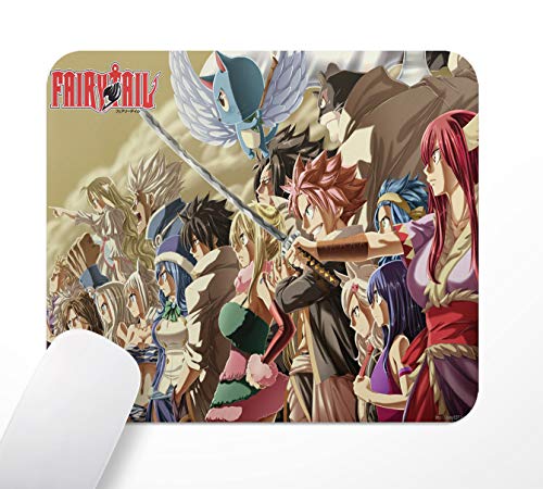 Gaming Office Mauspad,Anime Fairy Tail,Gummi-Basis rutschfeste Mousepad,24×20cm,Computer PC,mit weicher Textiloberfläche und antistatischer Wirkung von KdhrWytuwry