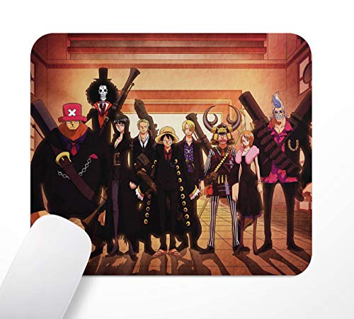 Gaming Office Mauspad,Anime One Piece,Gummi-Basis rutschfeste Mousepad,24×20cm,Computer PC,mit weicher Textiloberfläche und antistatischer Wirkung von KdhrWytuwry