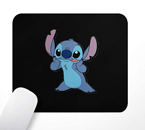 Gaming Office Mauspad,Cartoons Stitch Mousepad,Gummi-Basis rutschfeste Mousepad,24×20cm,Computer PC,mit weicher Textiloberfläche und antistatischer Wirkung von KdhrWytuwry