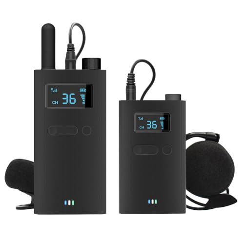 Kdouehg 2,4G Kabelloses Tour Guide System mit Mikrofon Tragbarer Audio Sender Empfänger für Kirche Museum Konferenz von Kdouehg