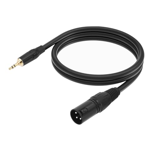 Kdouehg 3,5 mm auf XLR-Kabeladapter, Symmetrisch, 1/8 Mini-Klinkenstecker TRS Stereo auf 3-Poligen XLR-Stecker, Mikrofon-Audiokabel, 100 cm Kdouehg 3,5 mm auf XLR-Kabeladapter, Symmetrisch, 1/8 Mini-Klinkenstecker TRS Stereo auf 3-Poligen XLR-Stecker, Mikrofon-Audiokabel, 100 cm von Kdouehg