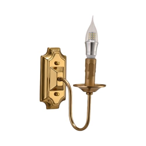Kdouehg 3W Vintage Kerzenständer Wandleuchter E14 Sockel Metall Wandleuchte für Schlafzimmer Wohnzimmer Flur Bronze Kdouehg 3W Vintage Kerzenständer Wandleuchter E14 Sockel Metall Wandleuchte für Schlafzimmer Wohnzimmer Flur Bronze von Kdouehg