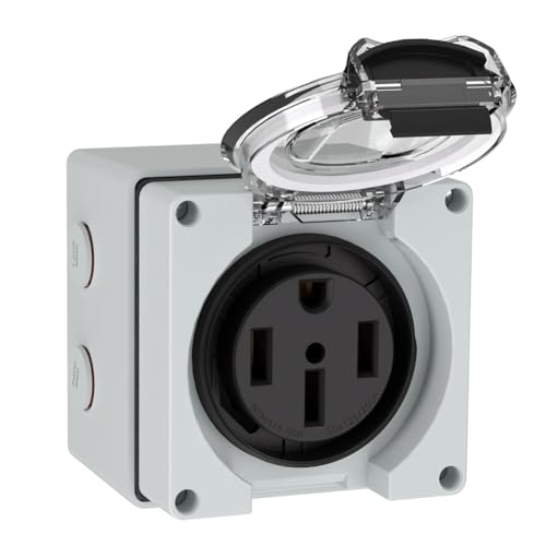 Kdouehg 50AMP RV Power Outlet Box NEMA 14-50R-Behälter 125/250 VOLT für Elektrofahrzeuge, Generatoren, Schweißmaschinen Kdouehg 50AMP RV Power Outlet Box NEMA 14-50R-Behälter 125/250 VOLT für Elektrofahrzeuge, Generatoren, Schweißmaschinen von Kdouehg