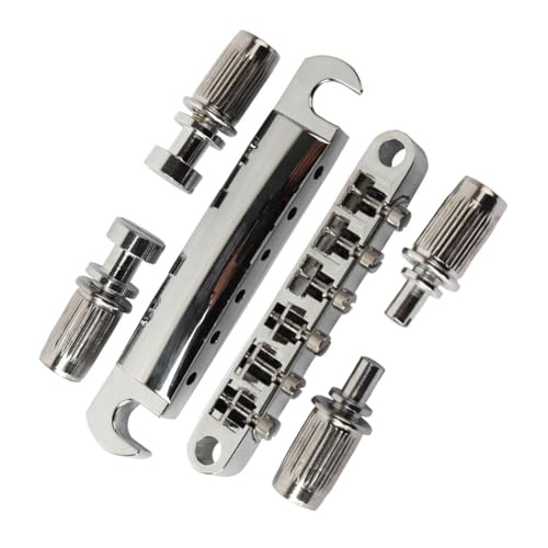 Kdouehg 6-Saitiger LP-Gitarrensteg für E-Gitarre, Ersatzteil in Premiumqualität, Silberfarben Kdouehg 6-Saitiger LP-Gitarrensteg für E-Gitarre, Ersatzteil in Premiumqualität, Silberfarben von Kdouehg
