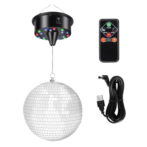 Kdouehg 7,8 Hängende Discokugel, Beleuchtete LED-Diskospiegelkugel, Rotierende Discokugel-Dekoration für Partys im Innenbereich Kdouehg 7,8 Hängende Discokugel, Beleuchtete LED-Diskospiegelkugel, Rotierende Discokugel-Dekoration für Partys im Innenbereich von Kdouehg