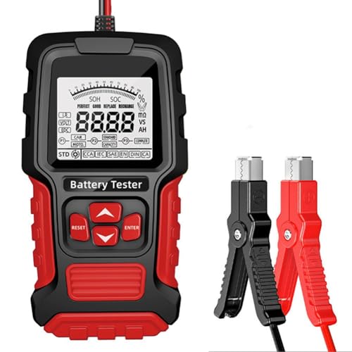 Kdouehg Autobatterietester, 12 V, 24 V, Batteriesystemerkennung, Autobatterieanalysator für Auto, Motorrad, Batterieladetestwerkzeug von Kdouehg