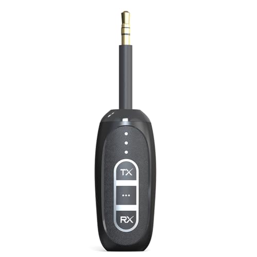 Kdouehg Bluetooth 5.4 Audio-Adapter, Kabelloser Sender und Empfänger, 3,5 mm Aux, HiFi-Stereo-Musikkonverter für TV-Autokopfhörer Kdouehg Bluetooth 5.4 Audio-Adapter, Kabelloser Sender und Empfänger, 3,5 mm Aux, HiFi-Stereo-Musikkonverter für TV-Autokopfhörer von Kdouehg