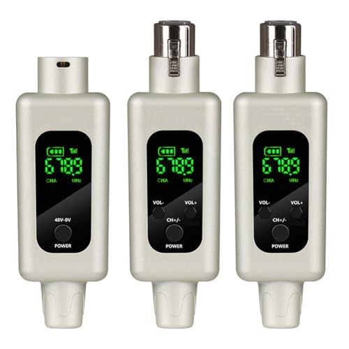 Kdouehg Dynamisches Mikrofon-Transceiver-Audio-Transceiver-System Drahtloses Mikrofonsystem für Kabelgebundenes Dynamisches Mikrofon 48v A von Kdouehg