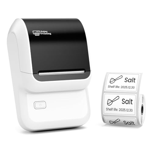 Kdouehg Etikettendrucker, Bluetooth-Etikettendrucker, Kompatibel mit Mobiltelefonen und Computern, Tragbarer Etikettendrucker Ohne Tinte für Adresse B Kdouehg Etikettendrucker, Bluetooth-Etikettendrucker, Kompatibel mit Mobiltelefonen und Computern, Tragbarer Etikettendrucker Ohne Tinte für Adresse B von Kdouehg
