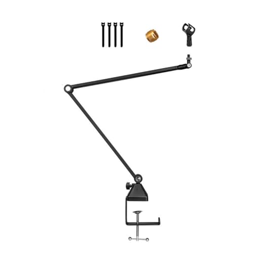 Kdouehg Faltbarer Mikrofon-Schwenkarm, 360° Drehbarer Mikrofonarm, Mikrofonhalterung, Schwarz von Kdouehg