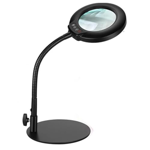 Kdouehg Flexible Gooseneck Lighted Magnifier mit Ständer, 5 Farbmodi, Dimmbar, USB-Leseaugenschutz-Studienlampe, LED-Arbeits- und Wartungsschönheitsnageltischlampe Kdouehg Flexible Gooseneck Lighted Magnifier mit Ständer, 5 Farbmodi, Dimmbar, USB-Leseaugenschutz-Studienlampe, LED-Arbeits- und Wartungsschönheitsnageltischlampe von Kdouehg