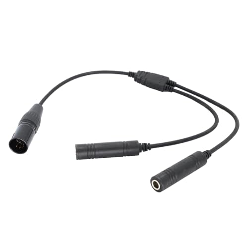 Kdouehg GA Dual-Stecker auf 5 Pin XLR Adapter Schwarzes Luftfahrt-Kopfhörerkabel für Luftfahrtkommunikation Kdouehg GA Dual-Stecker auf 5 Pin XLR Adapter Schwarzes Luftfahrt-Kopfhörerkabel für Luftfahrtkommunikation von Kdouehg