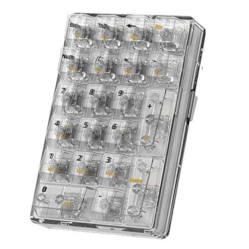 Kdouehg K21 Nummernblock Bluetooth Mechanische Tastatur RGB 21Tasten Transparent Photoshop Buchhaltung Numpad Gaming-Tastatur Kdouehg K21 Nummernblock Bluetooth Mechanische Tastatur RGB 21Tasten Transparent Photoshop Buchhaltung Numpad Gaming-Tastatur von Kdouehg