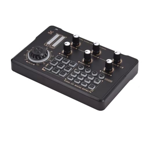 Kdouehg Live-Streaming-Soundkarte, Audio-Aufnahmeprofessionelle Soundkarte Mixer mit DJ-Mixer, Stimmenverzerrer, Drahtloses Audio-Interface Kdouehg Live-Streaming-Soundkarte, Audio-Aufnahmeprofessionelle Soundkarte Mixer mit DJ-Mixer, Stimmenverzerrer, Drahtloses Audio-Interface von Kdouehg