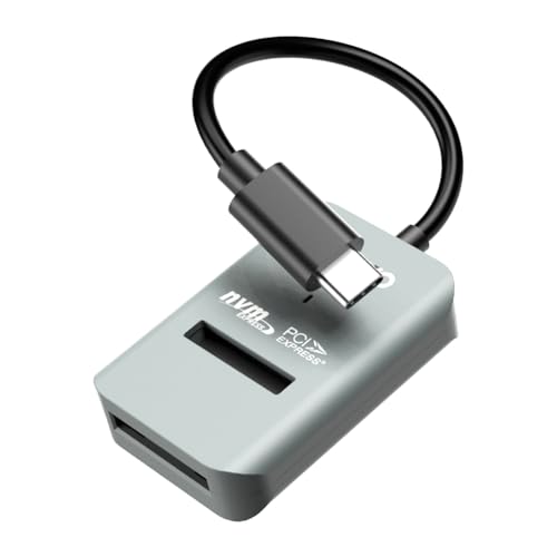 Kdouehg M.2 NVME zu Typ-C USB 3.1 Adapter Typ-C M2 PCIE NVME SSD Adapter Werkzeugfrei Unterstützt 2230/42/60/80/22110 von Kdouehg
