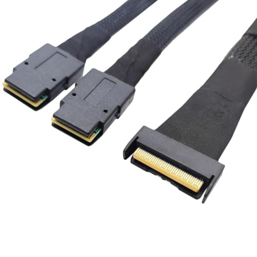 Kdouehg MClO X8 MCIO 8i(74P) auf Dual SFF-8087 Kabel PCIE5.0 Server Adapterkabel Verbindungskabel Server Adapter Serverkabel von Kdouehg
