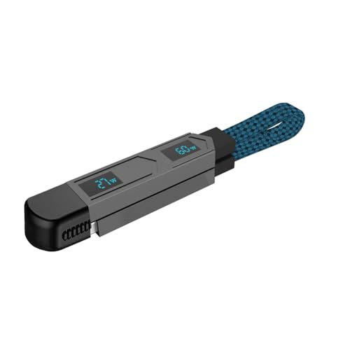 Kdouehg Magnetisches Schnellladekabel mit Mehreren Anschlüssen und Bildschirm-Schlüsselanhänger, PD-Kabel für Android TYPE-C, 60 W, QC, 18 W, Marineblau Kdouehg Magnetisches Schnellladekabel mit Mehreren Anschlüssen und Bildschirm-Schlüsselanhänger, PD-Kabel für Android TYPE-C, 60 W, QC, 18 W, Marineblau von Kdouehg