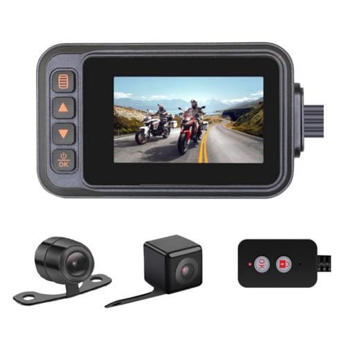 Kdouehg Motorrad-Dashcam Vorne und Hinten Motorrad-Fahrtenschreiberkamera Motorradzubehör von Kdouehg