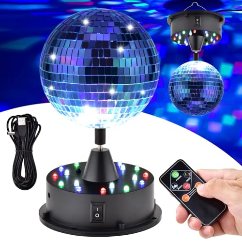 Kdouehg Rotierende 5-Discokugel-Partylichter mit Fernbedienung, 6-12 Min Einstellbare Discokugel, 18 Leds Dj-Licht, zum Aufhängen und für Den Tisch, 2-Fach Verwendbar von Kdouehg