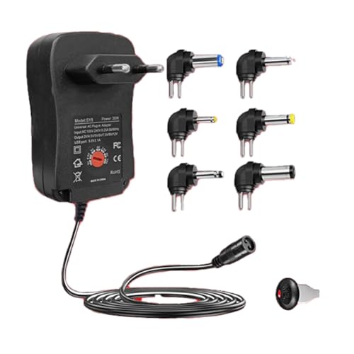 Kdouehg Schaltnetzteil Schaltnetzteil mit USB-Anschluss 6 Steckertipps -Adapter 3V 4,5V 5V 6V 7,5V 9V 12V 2A/2,5A EU-Stecker Kdouehg Schaltnetzteil Schaltnetzteil mit USB-Anschluss 6 Steckertipps -Adapter 3V 4,5V 5V 6V 7,5V 9V 12V 2A/2,5A EU-Stecker von Kdouehg