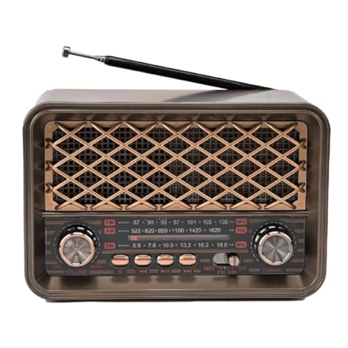 Kdouehg Tragbares -Radio mit Bluetooth - LED-Beleuchteter Drahtloser Lautsprecher, Unterstützt FM/AM/SW-Bänder und AUX/USB/TF Kdouehg Tragbares -Radio mit Bluetooth - LED-Beleuchteter Drahtloser Lautsprecher, Unterstützt FM/AM/SW-Bänder und AUX/USB/TF von Kdouehg