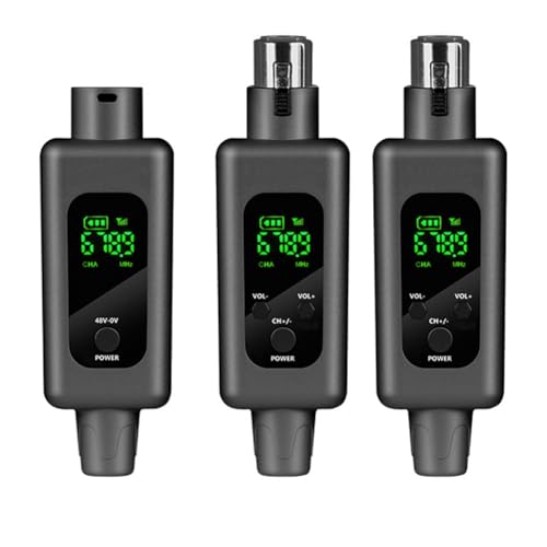 Kdouehg UHF Wireless Audio Transceiver Wireless Mikrofonadapter für Kabelgebundene Dynamische Mikrofone 48 V Kdouehg UHF Wireless Audio Transceiver Wireless Mikrofonadapter für Kabelgebundene Dynamische Mikrofone 48 V von Kdouehg