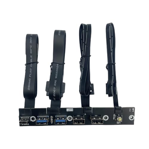 Kdouehg USB 3.0 Frontpanel-Hub IO-Panel 2-Port USB3.0+2-Port USB2.0+1-Port Type-C 20G+LED-Schalter für PC-Gehäuse Desktop Schwarz Kdouehg USB 3.0 Frontpanel-Hub IO-Panel 2-Port USB3.0+2-Port USB2.0+1-Port Type-C 20G+LED-Schalter für PC-Gehäuse Desktop Schwarz von Kdouehg