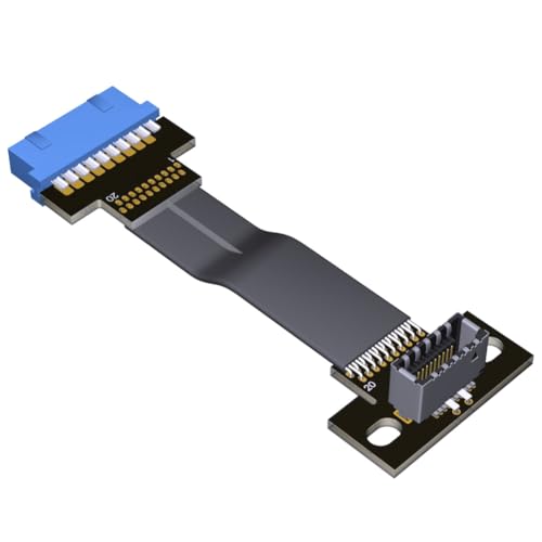Kdouehg USB 3.0 Interner Header auf USB 3.1 Typ C Frontpanel Typ E Buchse Adapter 20-Polig 19-Polig Konverter für PC Motherboard Riser Kdouehg USB 3.0 Interner Header auf USB 3.1 Typ C Frontpanel Typ E Buchse Adapter 20-Polig 19-Polig Konverter für PC Motherboard Riser von Kdouehg