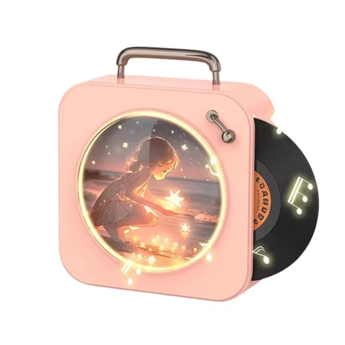 Kdouehg Vintage-Bluetooth-Player, Stereo-Sound, Stereo-Soundeffekte, Radio, Schallplatte, Kleine Stereoanlage, Heim-CD-Player, Rosa Kdouehg Vintage-Bluetooth-Player, Stereo-Sound, Stereo-Soundeffekte, Radio, Schallplatte, Kleine Stereoanlage, Heim-CD-Player, Rosa von Kdouehg