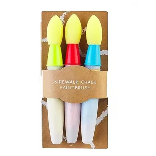 Kdouehg Waschbares Kreidepinsel-Set für Gehwege, Weich, mit Schaumstoff-Pinselkopf, Kreidemalstift, Kindergeschenke, Kinderpinsel von Kdouehg