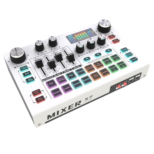 Kdouehg X7 Live-Streaming-Soundkarte Voice Changer DJ Mixer Effekte für PC Smartphone Computer Audio-Interface Konsole Karte Kdouehg X7 Live-Streaming-Soundkarte Voice Changer DJ Mixer Effekte für PC Smartphone Computer Audio-Interface Konsole Karte von Kdouehg
