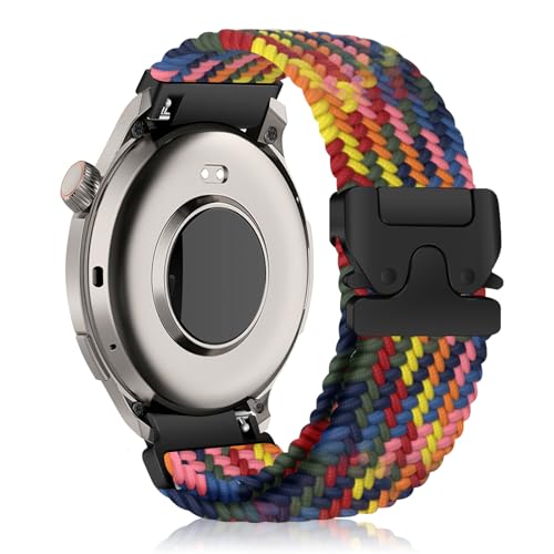 KeHowy 22mm Nylon Armband für Amazfit Balance/Bip 6/Bip 5/Cheetah Pro, Upgrades Elastisches Sport Geflochtenes Ersatzarmband für Amazfit GTR 4/3 Pro/3/GTR 2e/GTR 47mm/Stratos 3/2/Nexo - Regenbogen KeHowy 22mm Nylon Armband für Amazfit Balance/Bip 6/Bip 5/Cheetah Pro, Upgrades Elastisches Sport Geflochtenes Ersatzarmband für Amazfit GTR 4/3 Pro/3/GTR 2e/GTR 47mm/Stratos 3/2/Nexo - Regenbogen von KeHowy