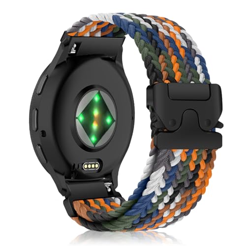 KeHowy 22mm Nylon Armband für Garmin Venu 3 45mm/Venu 2/vivoactive 4/Active, Elastisches Sport Geflochtenes Ersatzarmband für Garmin Forerunner 265/Forerunner 255/255 Music/Amazfit Balance - Bunt KeHowy 22mm Nylon Armband für Garmin Venu 3 45mm/Venu 2/vivoactive 4/Active, Elastisches Sport Geflochtenes Ersatzarmband für Garmin Forerunner 265/Forerunner 255/255 Music/Amazfit Balance - Bunt von KeHowy