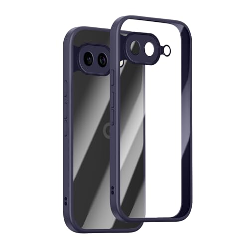 KeHowy Hülle für Google Pixel 9a 5G, Weiches TPU Rahmen + Harte PC-Rückseite Transparent Dünn Schutzhülle, [Kameraschutz] 360 Grad Cover Case Handyhülle für Google Pixel 9a 5G - Lila von KeHowy