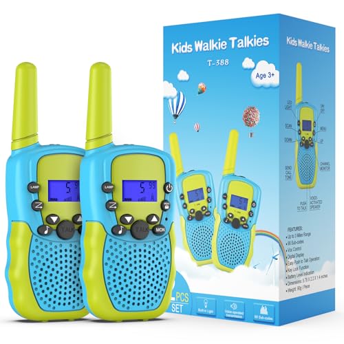 Kearui Spielzeug für Jungen, 3-12 Jahre, Walkie-Talkies für Kinder, 2-Wege-Radio mit 8 Kanälen, LCD-Taschenlampe, Hintergrundbeleuchtung, 3 Meilen Reichweite für Abenteuer, Camping, Wandern Kearui Spielzeug für Jungen, 3-12 Jahre, Walkie-Talkies für Kinder, 2-Wege-Radio mit 8 Kanälen, LCD-Taschenlampe, Hintergrundbeleuchtung, 3 Meilen Reichweite für Abenteuer, Camping, Wandern von Kearui