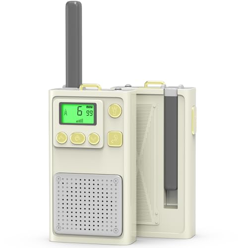 Walkie Talkies Klappantenne, Kearui Walky Talky 2er Set mit Großer Reichweite, Frei-Hand Funktion und LED Taschenlampe für Abenteuer Camping Wandern (Weiß) von Kearui