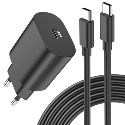 25W Schnellladegerät für Samsung Ladegerät mit Ladekabel USB C 2M, USB C Ladegerät Ladestecker USB C Netzteil Handy Ladegerät Super Fast Charger für Samsung Galaxy S24+ S23 Ultra S22 S21 FE S20 A53 5G von Keasen