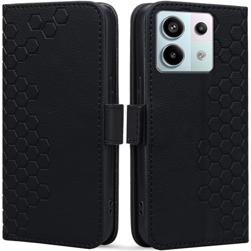 Kedic für Xiaomi Redmi Note 13 Pro hülle, Redmi Note 13 Pro 5G Hülle mit Ständer Funktion/Geld und Kartenhalter, Stoßfeste Handyhülle Redmi Note 13 Pro 5G, Xiaomi Poco X6 5G Hülle -6,67 Zoll Schwarz von Kedic