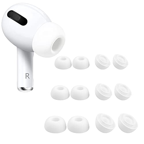 Kedoo 6 Paar Ersatz Ohrstöpsel für AirPods Pro 1/2, [2S+2M+2L][Bessere Unterstützung bei der Geräuschunterdrückung] Kopfhörer Ohrpolster für airpods pro aufsätze, Weiß von Kedoo