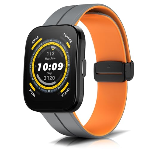 KeeFos 22MM Armband für Amazfit Balance/Amazfit Bip 5 / Amazfit Cheetah/Amazfit Cheetah Pro, Silikon Ersatzarmband Uhrenarmband für Amazfit GTR 4 / Amazfit GTR 3 Pro/Amazfit GTR 3 - Asche von KeeFos