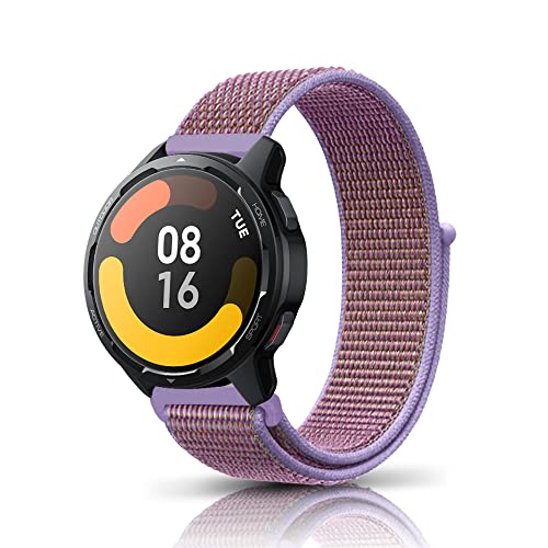 KeeFos 22mm Armband für Xiaomi Watch S3/Watch 2 Pro/Watch S1 Pro/Watch S1/Watch S1 Active/Mi Watch, Nylon Ersatzarmband Sport Armband für Huawei Watch GT 4 46mm/Huawei Watch 4/Watch 4 Pro - Lila von KeeFos