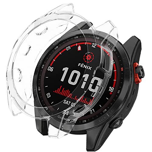 KeeFos TPU Hülle Kompatibel mit Garmin Fenix 7S/Fenix 7S Solar/Fenix 7S Sapphire Solar, Stoßdämpfend Schutzhülle Flexibles Gehäusefür Fenix 7S/Fenix 7S Solar/Fenix 7S Sapphire Solar (Transparent) von KeeFos