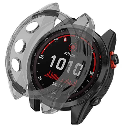 KeeFos TPU Hülle Kompatibel mit Garmin Fenix 7S/Fenix 7S Solar/Fenix 7S Sapphire Solar, Stoßdämpfend Schutzhülle Flexibles Gehäusefür Garmin Fenix 7S/Fenix 7S Solar/Fenix 7S Sapphire Solar (Schwarz) von KeeFos