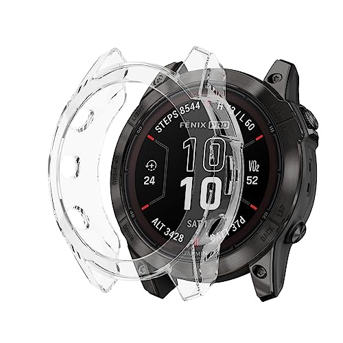 KeeFos TPU Hülle Kompatibel mit Garmin Fenix 7S Pro Solar, Stoßdämpfend Schutzhülle Silikon Ultradünne Flexibles Kratzfest Gehäusefür Garmin Fenix 7S Pro Solar (Transparent) von KeeFos