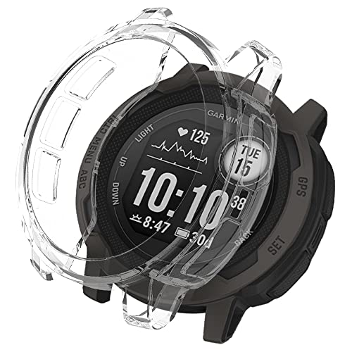 KeeFos TPU Hülle Kompatibel mit Garmin Instinct 2, Stoßdämpfend Schutzhülle Silikon Ultradünne Flexibles Kratzfest Gehäusefür Garmin Instinct 2 (Transparent) von KeeFos