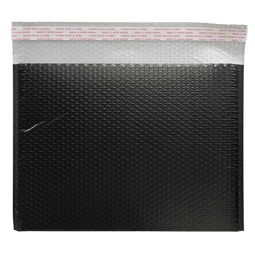 KeePack Schwarze Luftpolster-Versandtaschen, 30,5 x 22,9 cm + 5,9 cm, 40 Stück pro Box von KeePack
