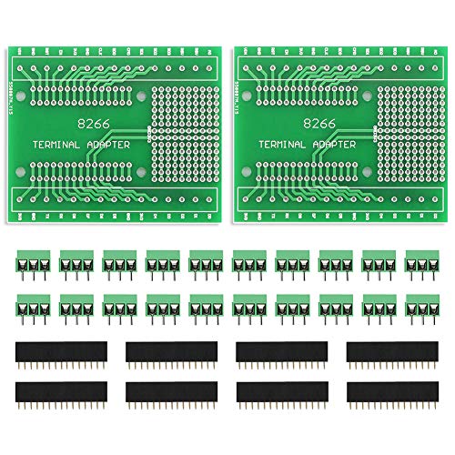 KeeYees 2 Stück Erweiterungskarte Kits GPIO 1 in 2 PCB Board für ESP8266 ESP-12E für NodeMCU WiFi Entwicklungs-Board von KeeYees