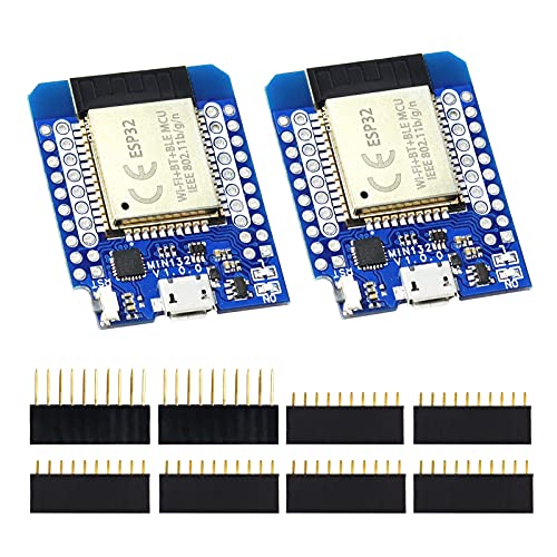 KeeYees 2 Stücke ESP32 Mini WiFi + Bluetooth Internet Modul WLAN Entwicklungsboard Chip ESP-WROOM-32 für Arduino von KeeYees