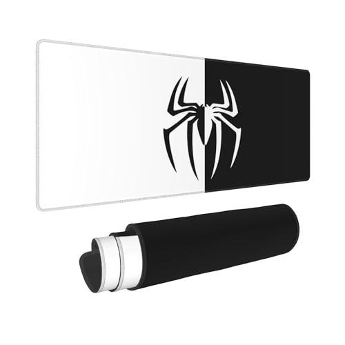 Keebik Gaming-Mauspad, Spinnenmuster, Weiß / Schwarz, großes erweitertes Computer-Mauspad, Tastatur, komplettes Schreibtisch-Mauspad für Gaming, Büro, Zuhause, 30 x 80 cm Keebik Gaming-Mauspad, Spinnenmuster, Weiß / Schwarz, großes erweitertes Computer-Mauspad, Tastatur, komplettes Schreibtisch-Mauspad für Gaming, Büro, Zuhause, 30 x 80 cm von Keebik